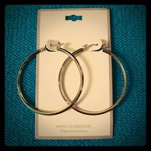 ❄️Pale gold tone hoop earrings❄️